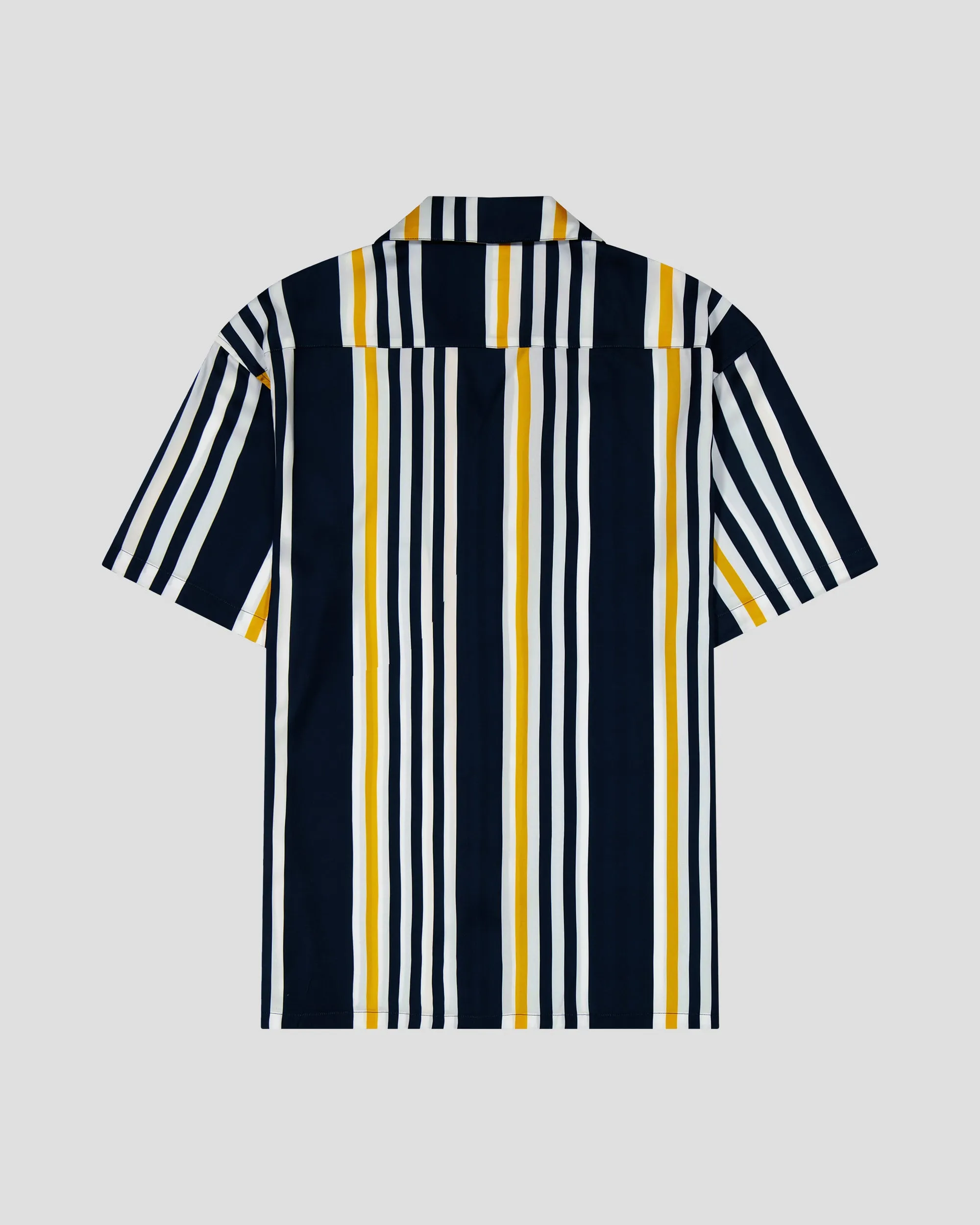 SG Camp Collar Shirt - Navy   Gold Stripe