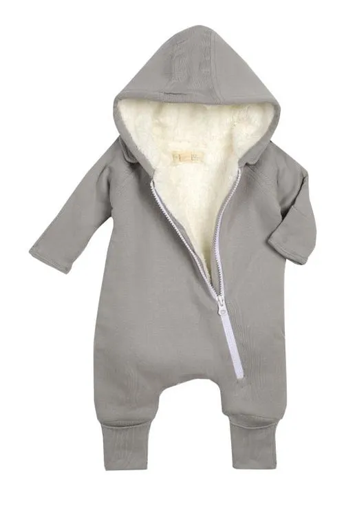 Smart Cuddly Jumpsuit   Bib - Gray