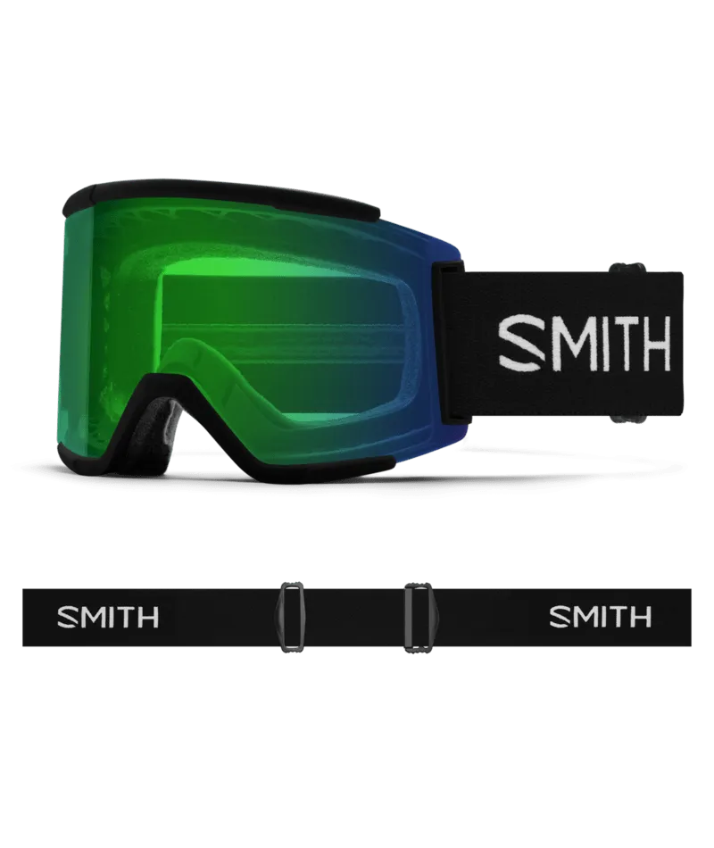 SMITH SQUAD XL BLACK | EVERYDAY GREEN MIRROR & STORM ROSE FLASH