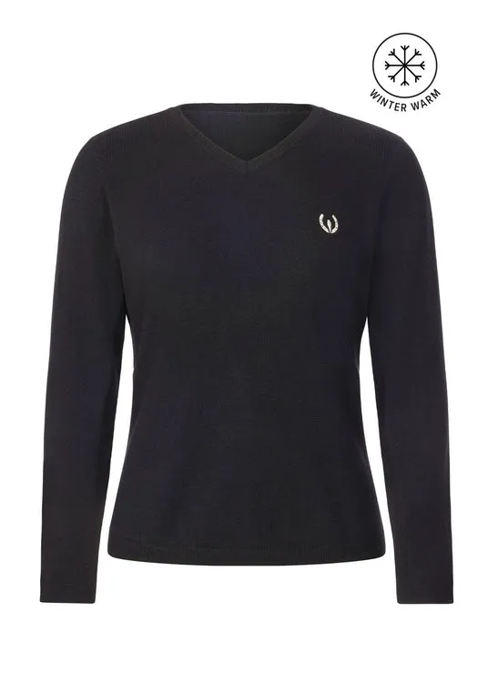 Stable Temp Merino Wool Quarter Zip Top - Black