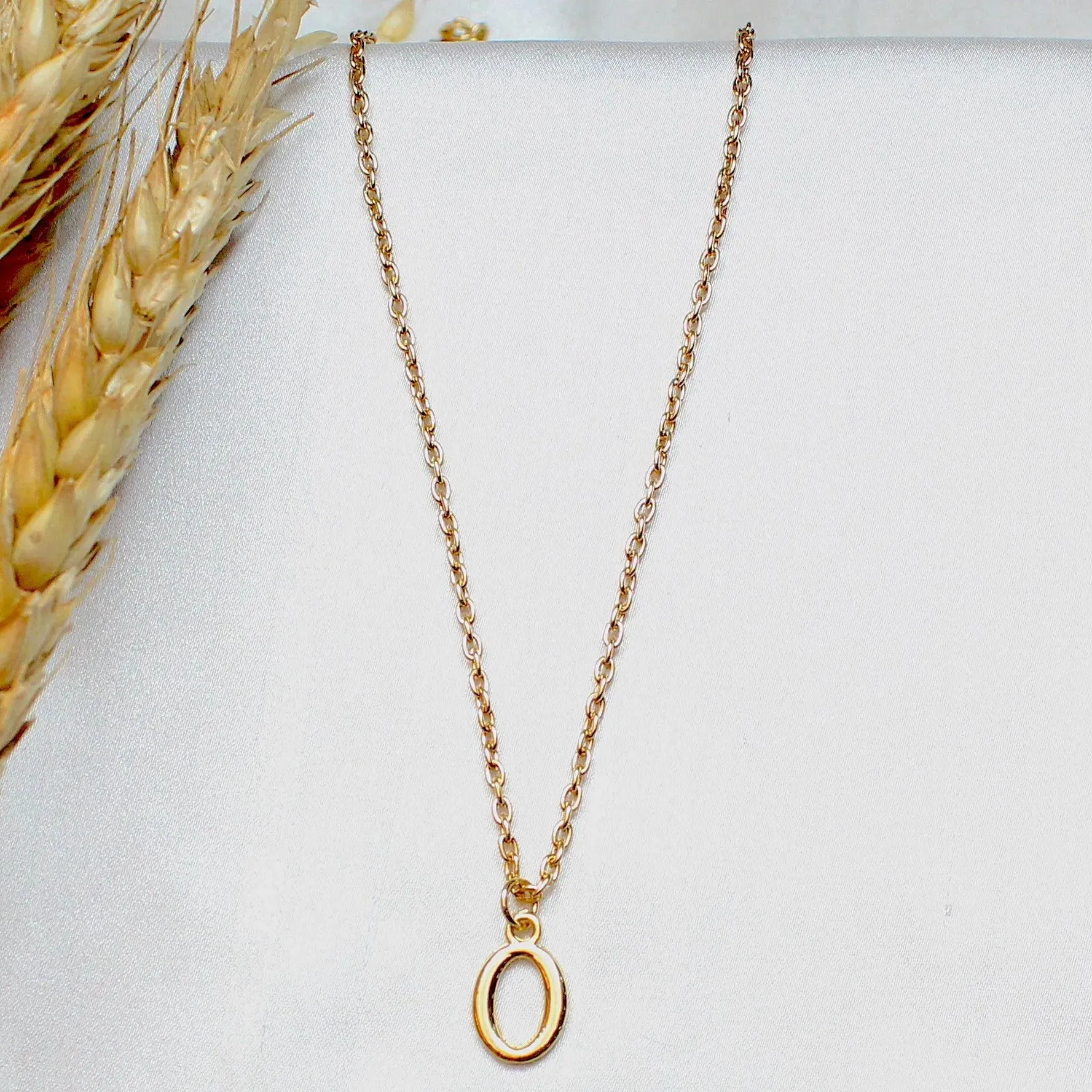 TFC Small Letter O - Gold Plated Pendant Necklace