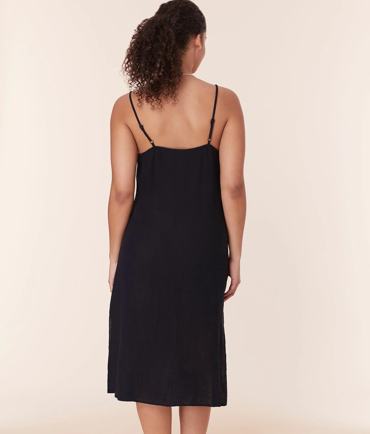 The Barreta Dress - Cotton Gauze - Black