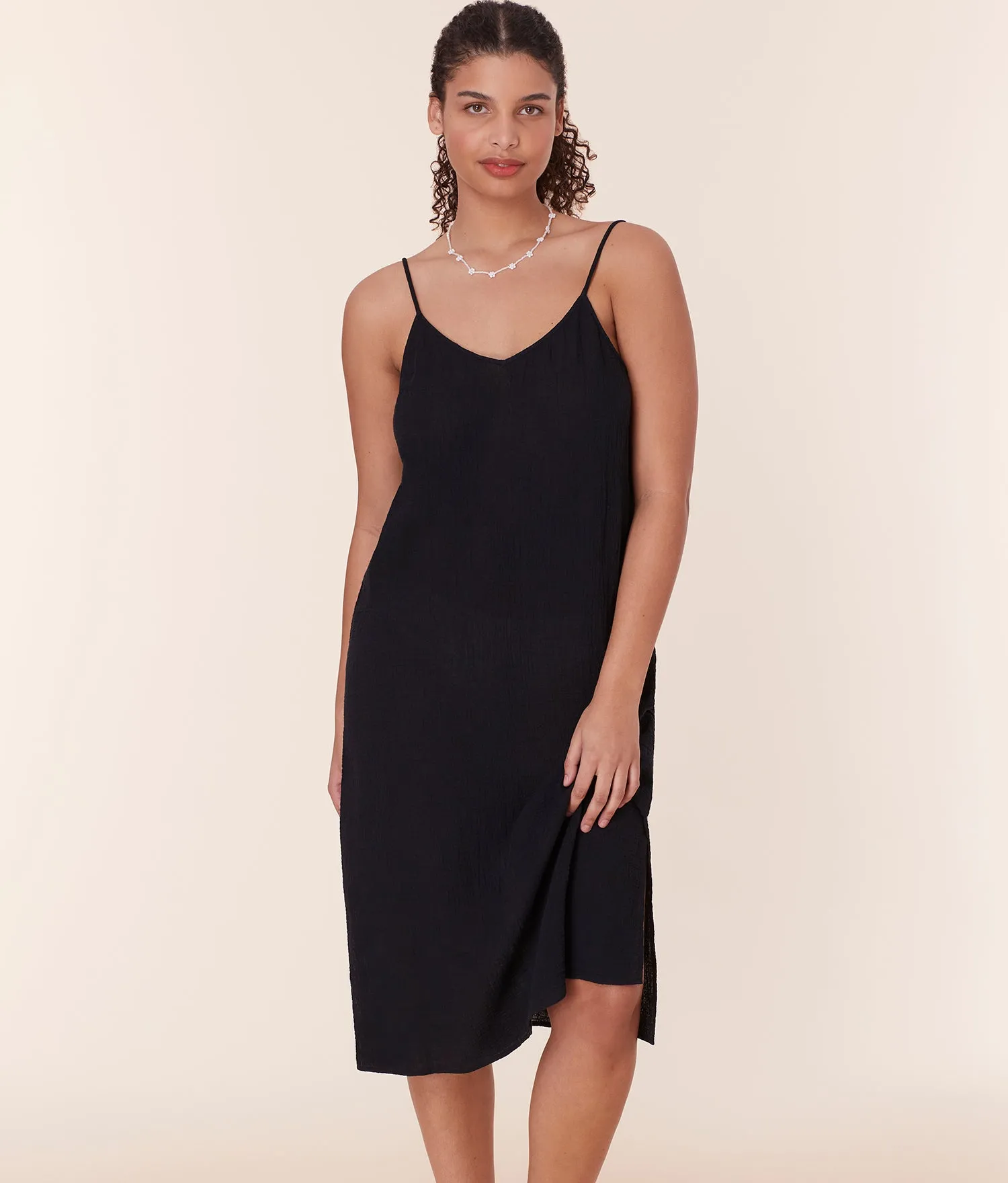 The Barreta Dress - Cotton Gauze - Black