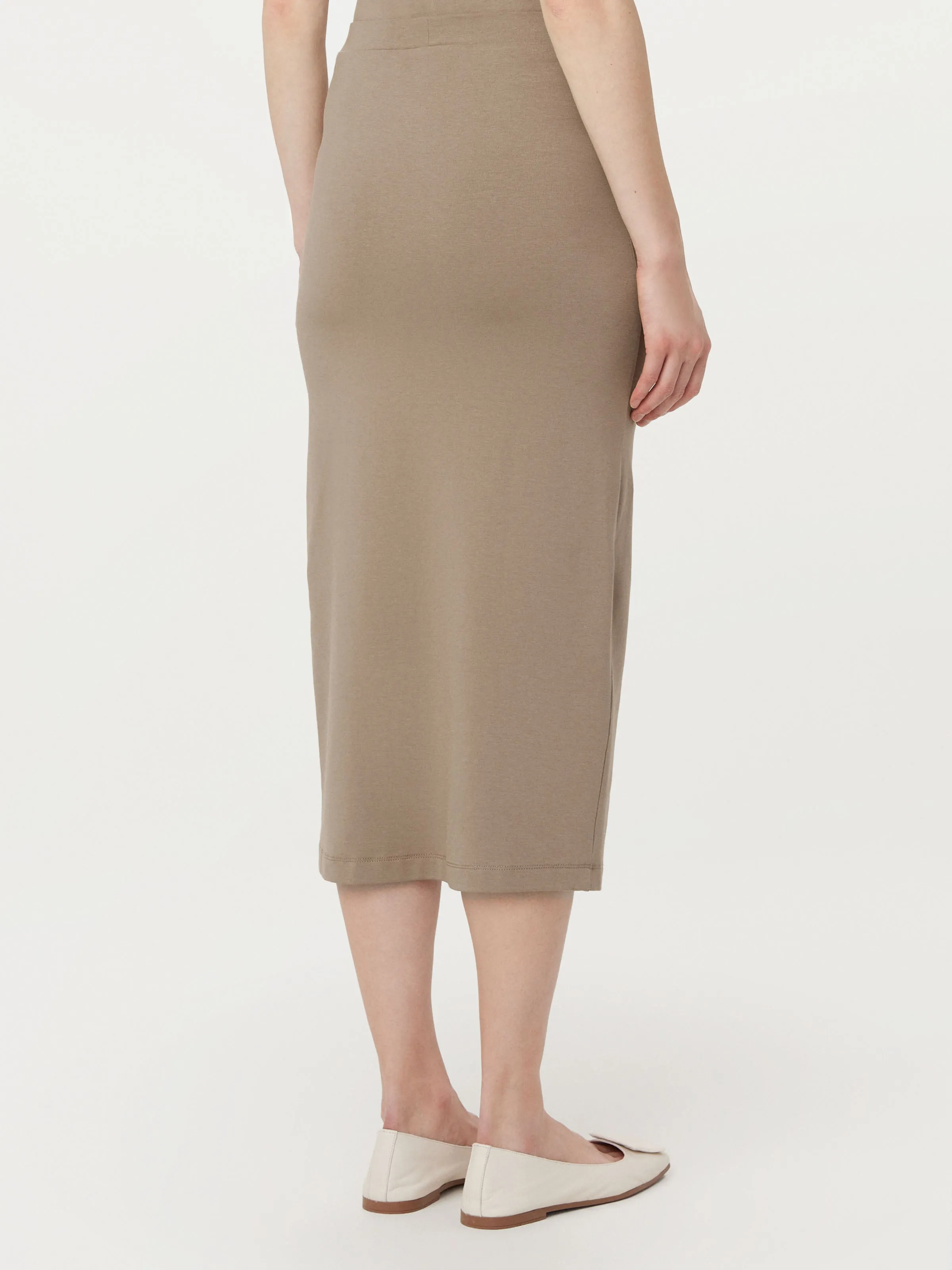 The Jersey Pencil Skirt in Taupe