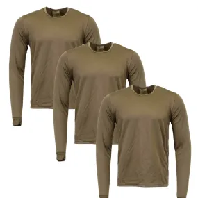 Thermal Olive Fleece Base Layer Top | 3 Pack