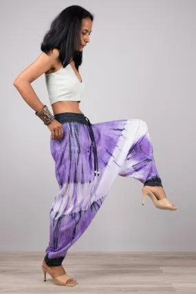 Tie dye harem pants