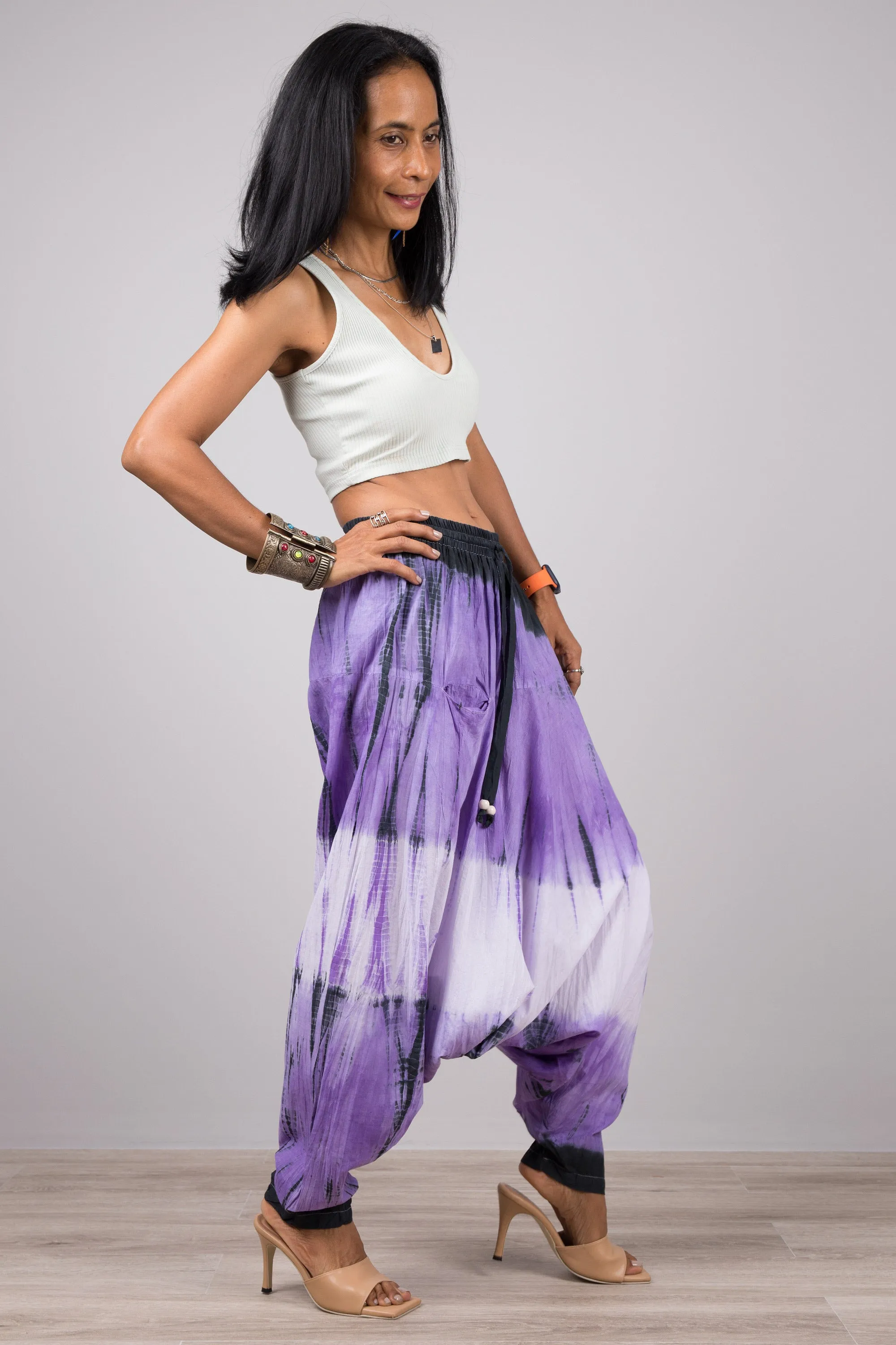 Tie dye harem pants