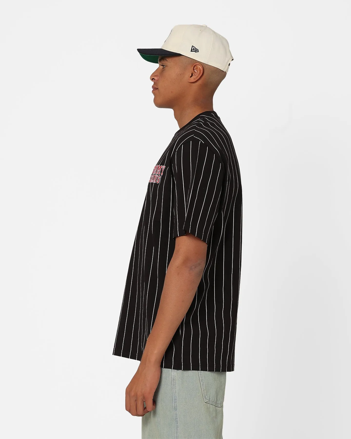 Tommy Jeans Pinstripe T-Shirt Black