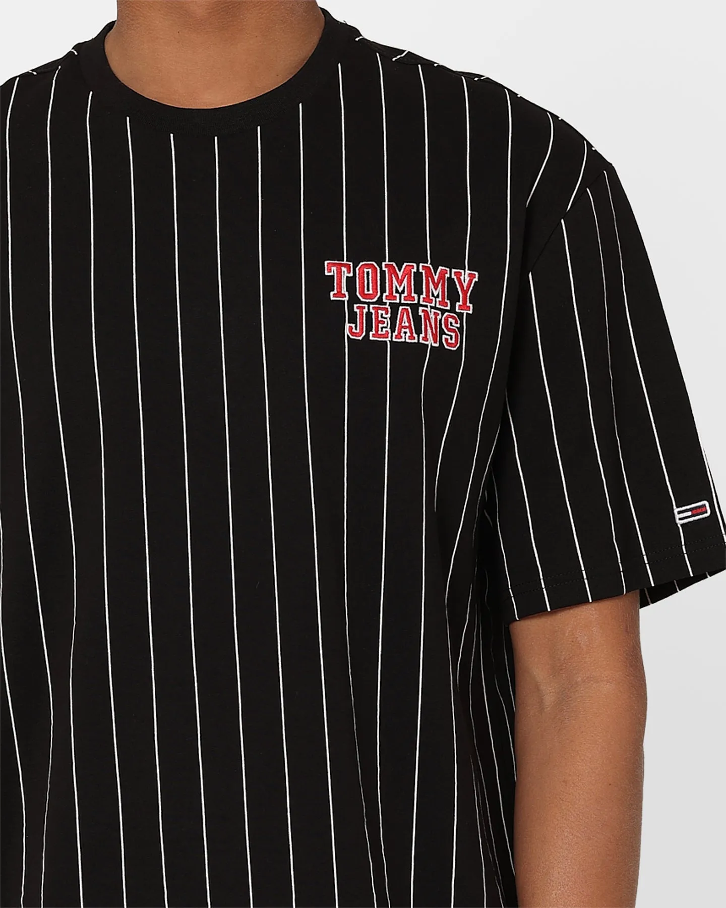 Tommy Jeans Pinstripe T-Shirt Black