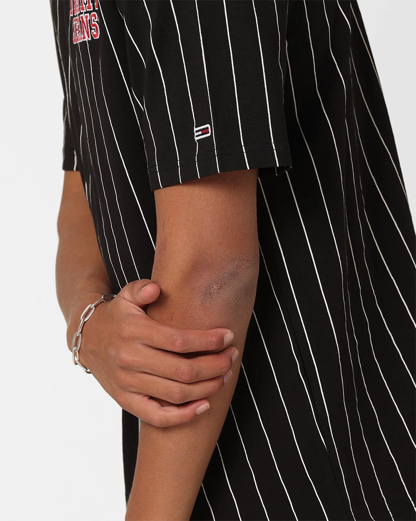 Tommy Jeans Pinstripe T-Shirt Black