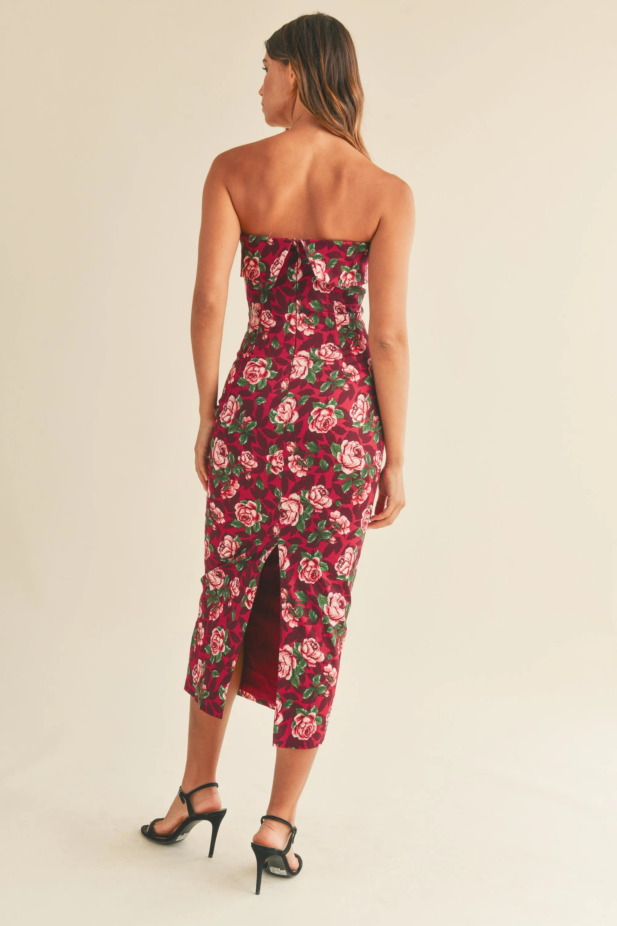 TORRI FLORAL BODYCON TUBE DRESS