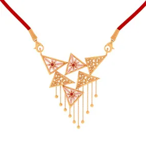 Triangle Designed 18k Gold Necklace