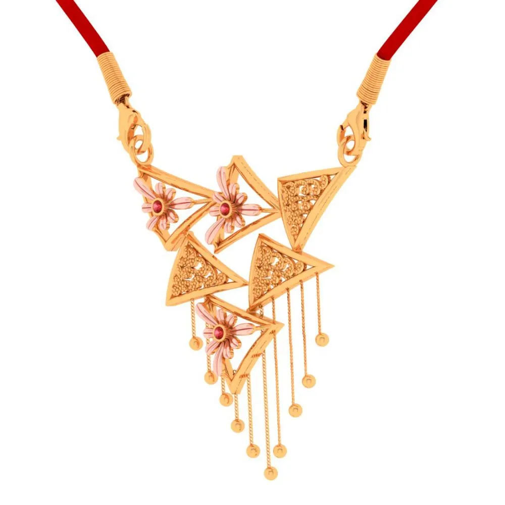 Triangle Designed 18k Gold Necklace