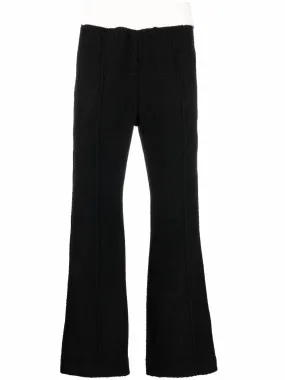 two-tone knitted trousers