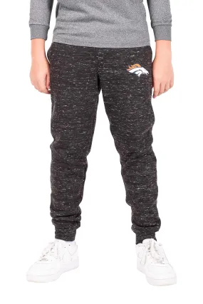 Ultra Game NFL Official Youth Super Soft Supreme Jogger Sweatpants, Denver Broncos, Black Snow|Denver Broncos