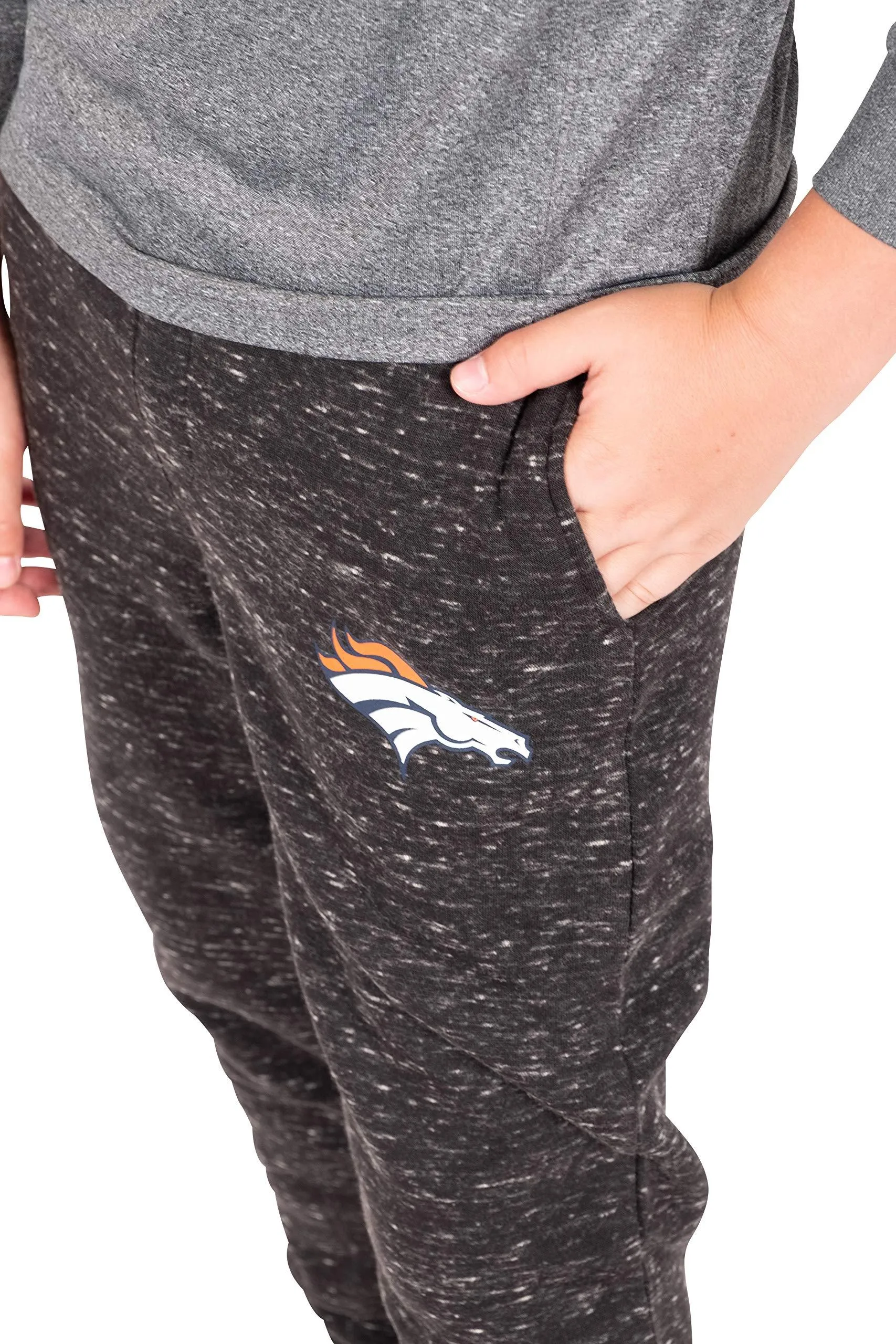 Ultra Game NFL Official Youth Super Soft Supreme Jogger Sweatpants, Denver Broncos, Black Snow|Denver Broncos