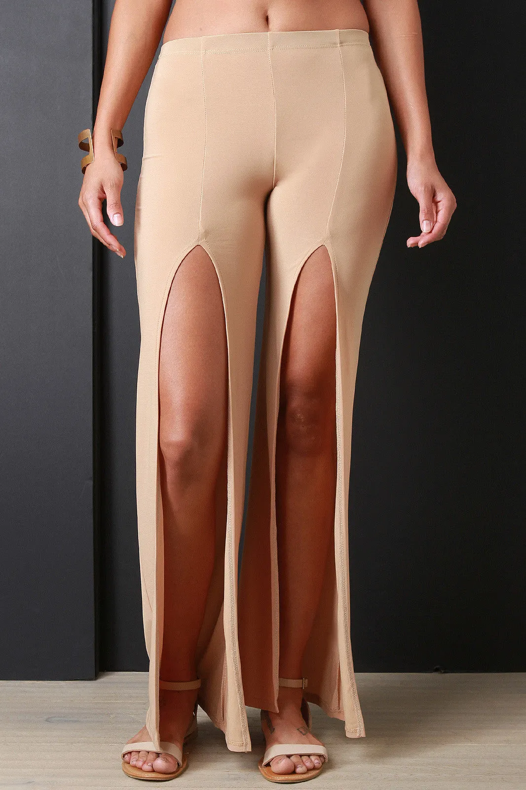 Vent Slit Wide Leg Pants