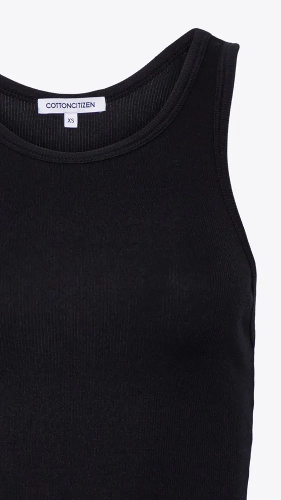 Verona Crop Tank - Jet Black