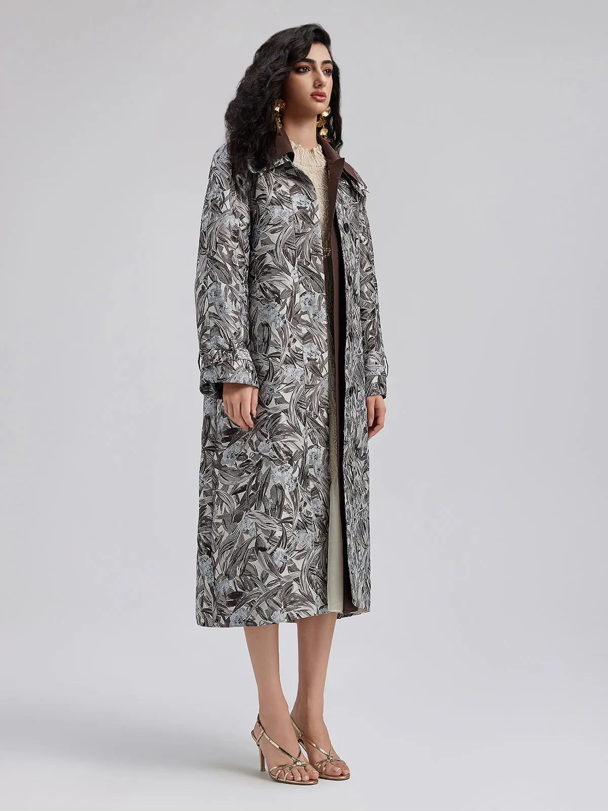 Versatile Printed Long Coat