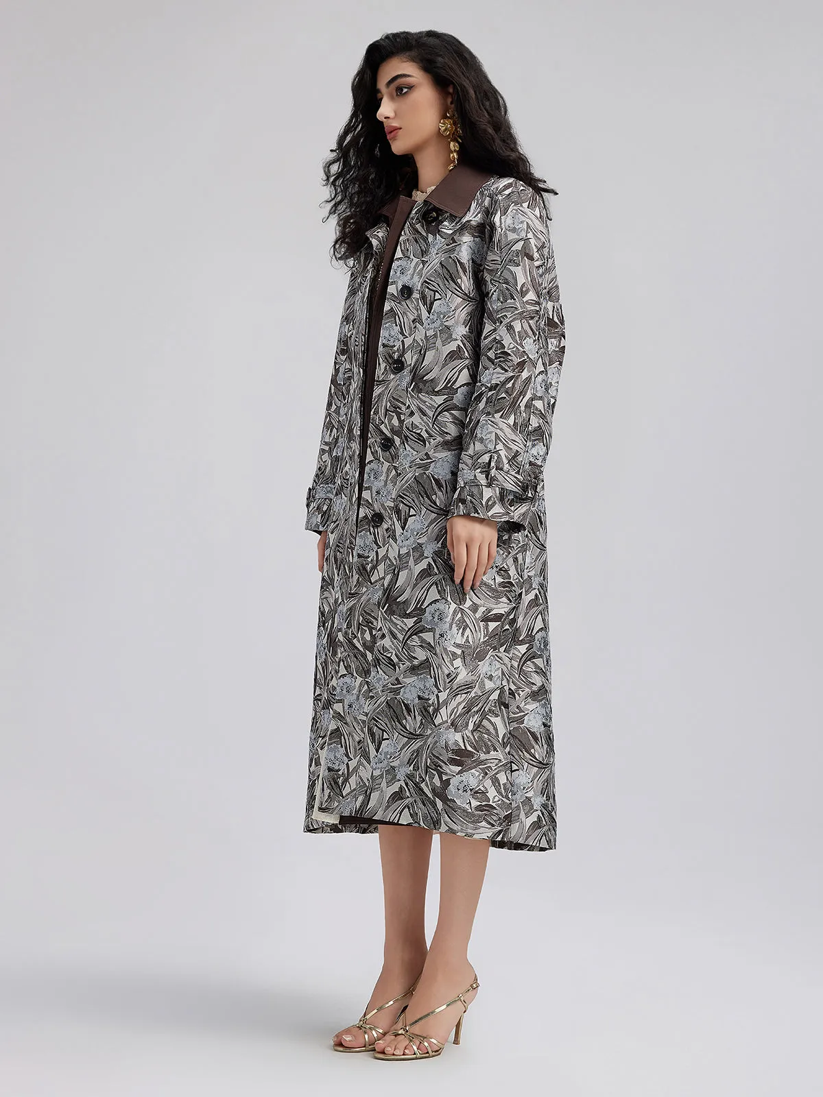 Versatile Printed Long Coat