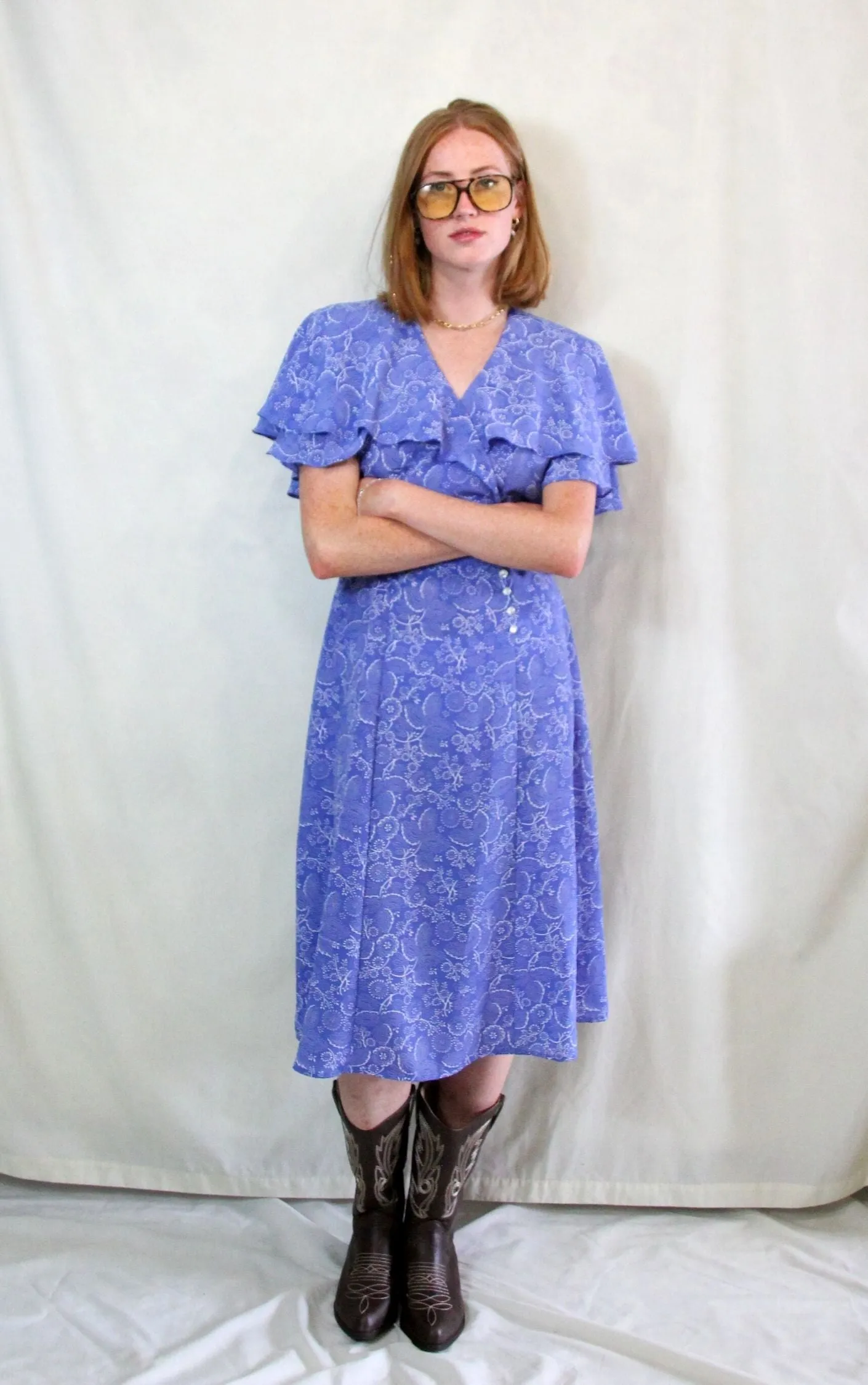 Vintage 1950's Style Midi Dress