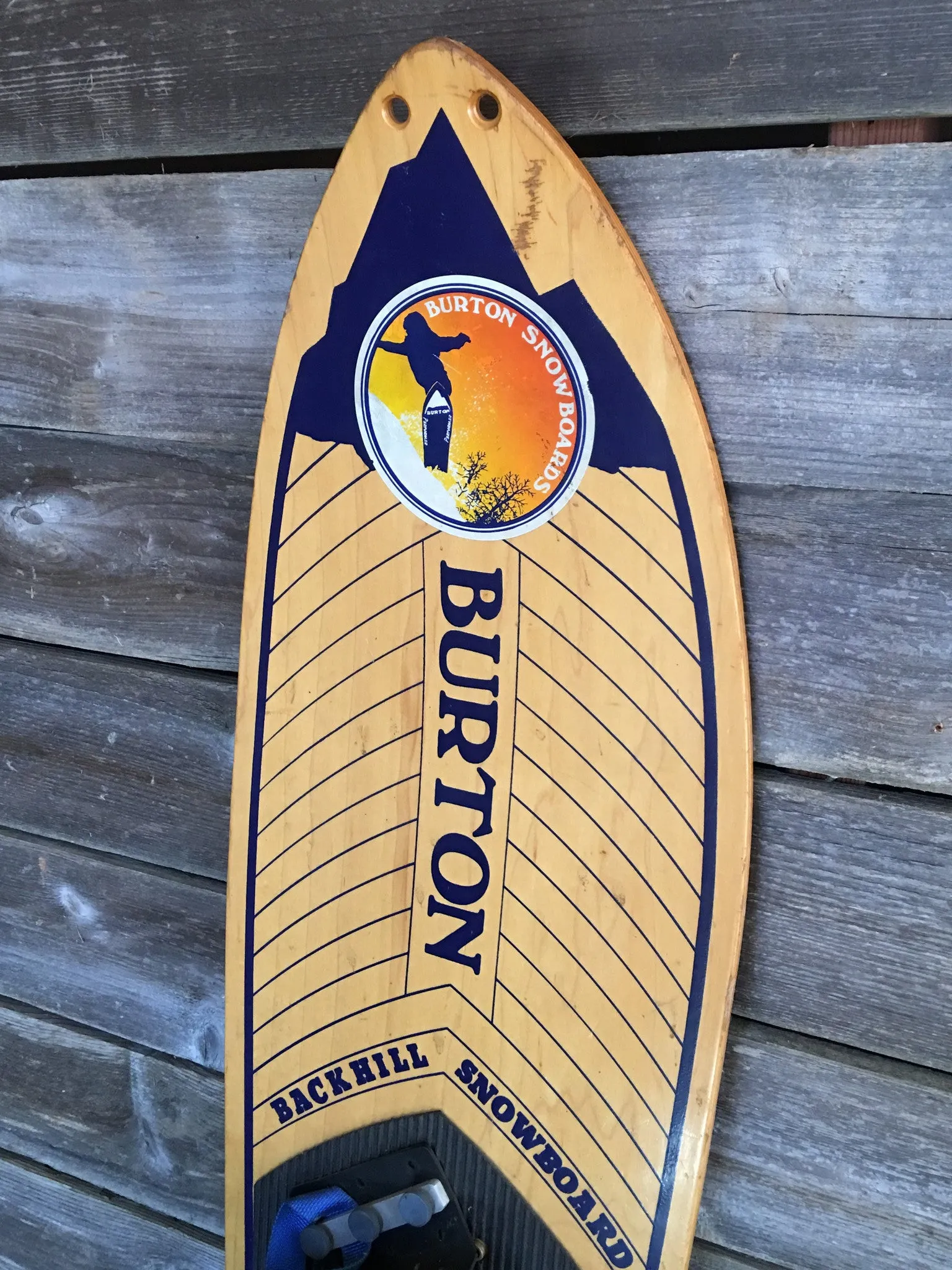 Vintage Burton Backhill Snowboard "Patent Pending"