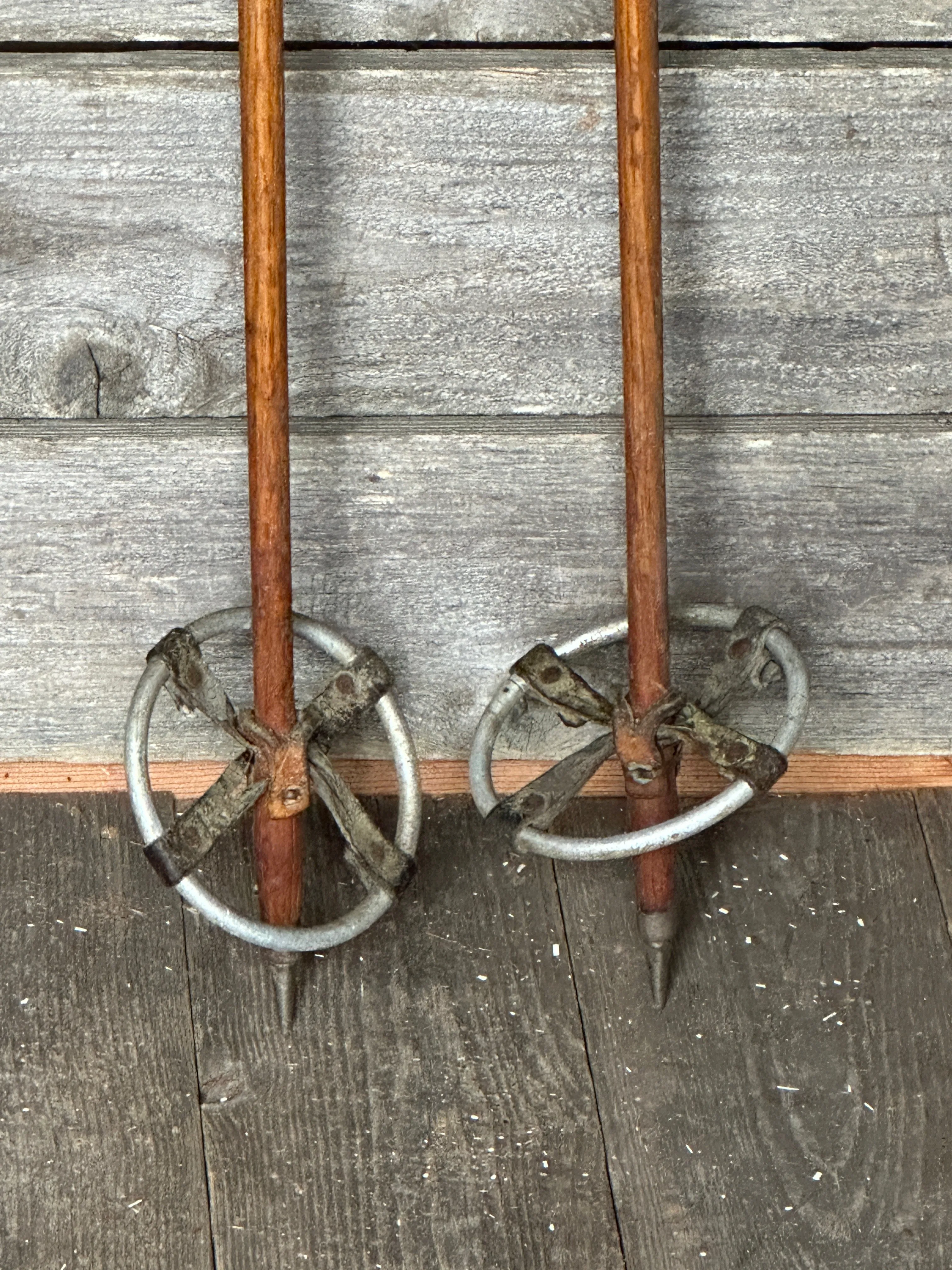 Vintage Hickory Ski Poles