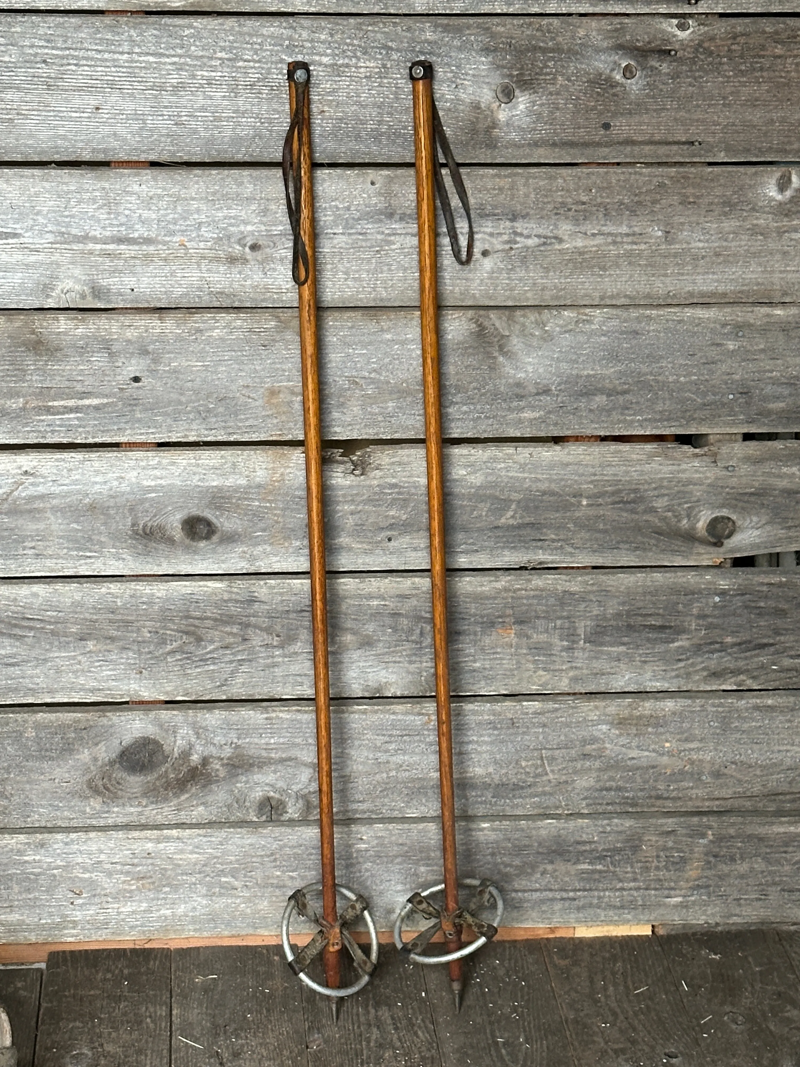 Vintage Hickory Ski Poles