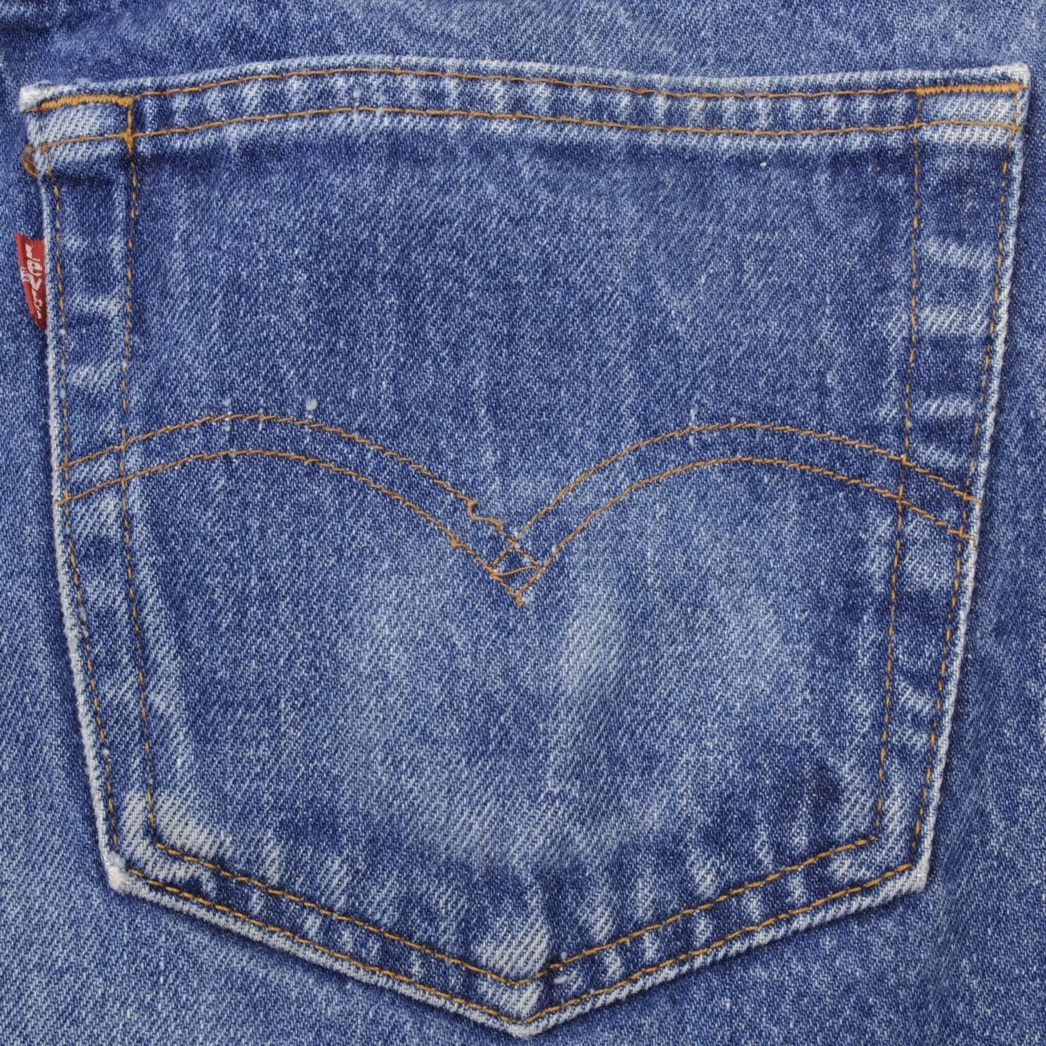 VINTAGE LEVIS 501 JEANS INDIGO 1980S SIZE W33 L31 MADE IN USA