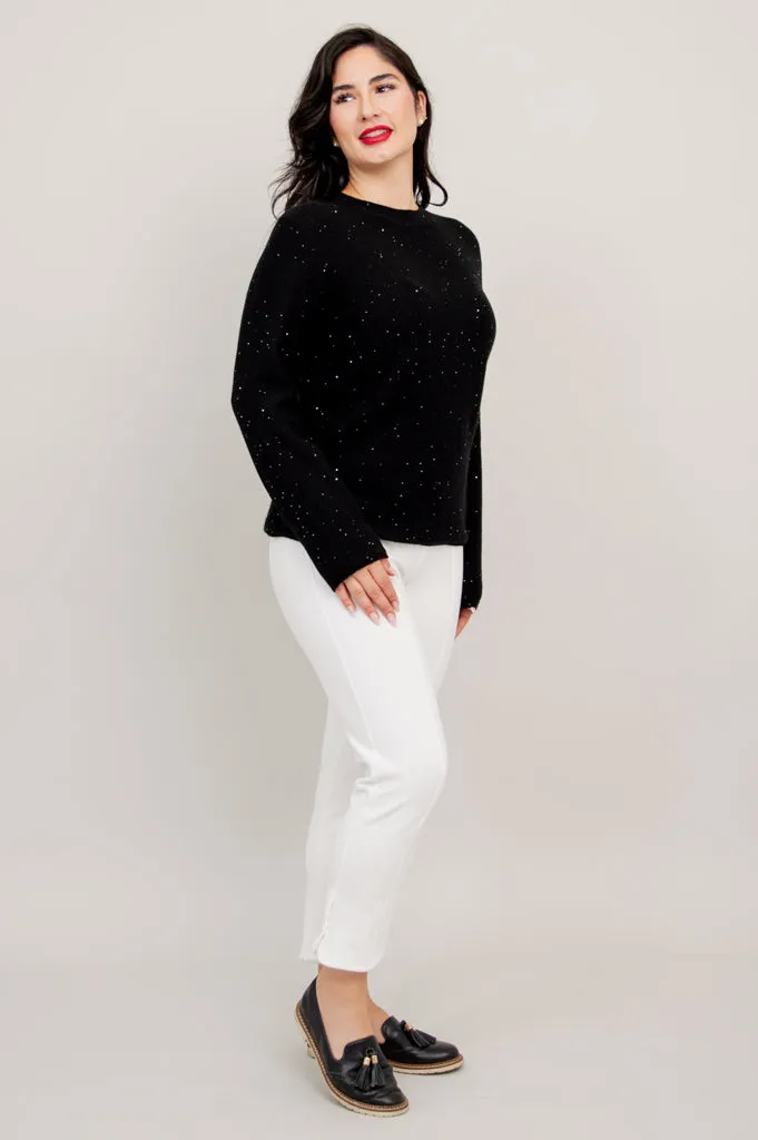 Whitaker Sweater, Black Sparkle, Cashmere