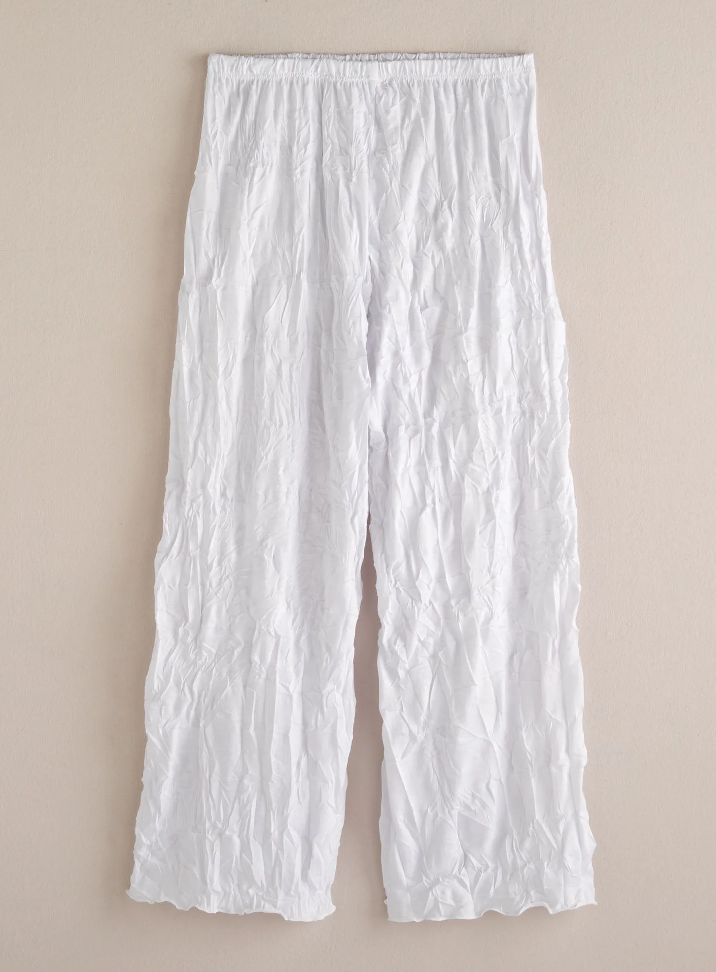 White Party Crinkle Capris