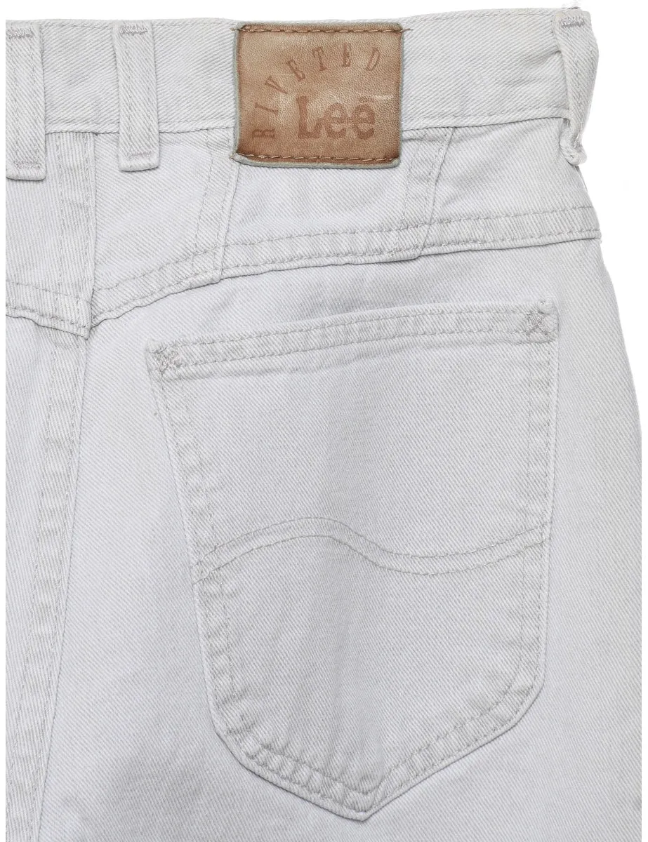 White Tapered Lee Jeans - W26 L30