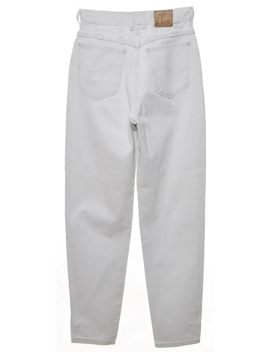 White Tapered Lee Jeans - W26 L30