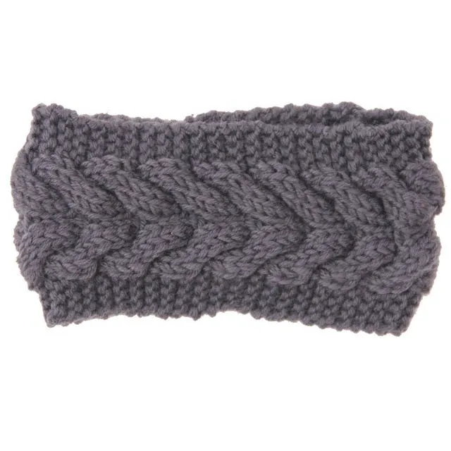 Women Winter Warmer Ear Knitted Wide Stretch Crochet Headband Headwrap