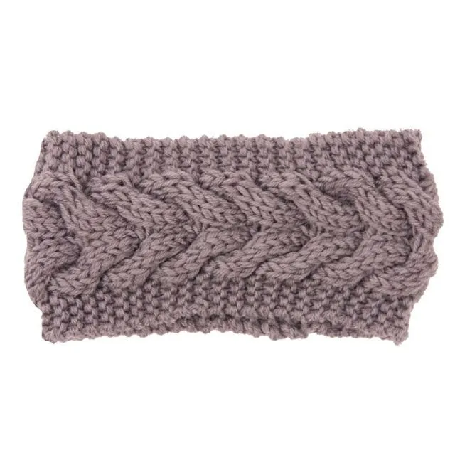 Women Winter Warmer Ear Knitted Wide Stretch Crochet Headband Headwrap