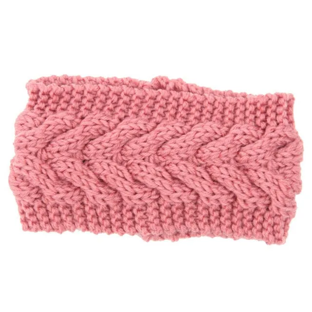 Women Winter Warmer Ear Knitted Wide Stretch Crochet Headband Headwrap