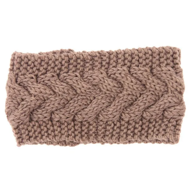 Women Winter Warmer Ear Knitted Wide Stretch Crochet Headband Headwrap