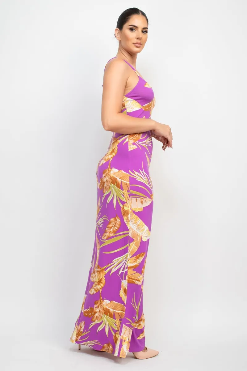 Women's Scoop tropical print maxi dress