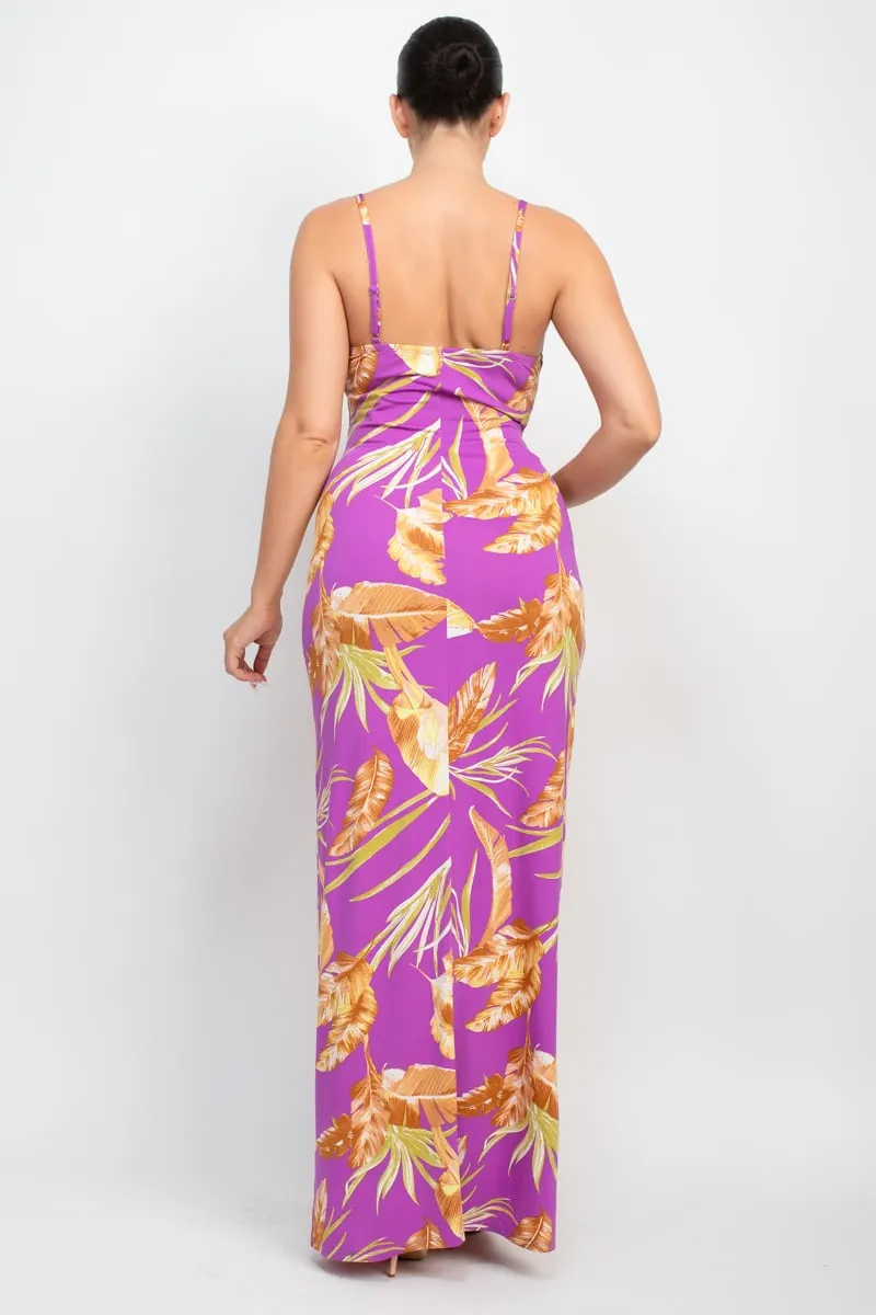 Women's Scoop tropical print maxi dress