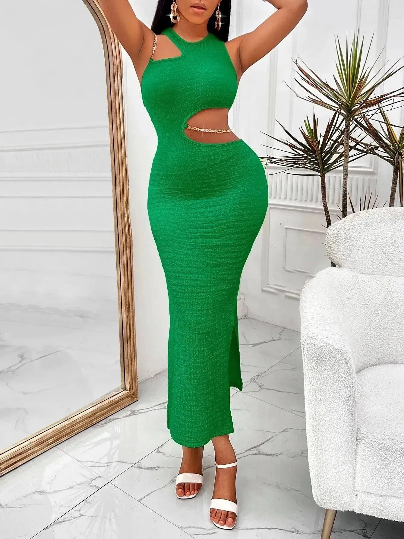 Women's Slim-fit Jumpsuit Long Dress