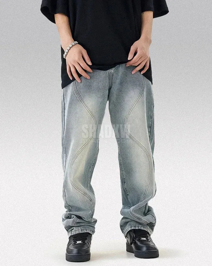 Y2K Light Blue Baggy Jeans