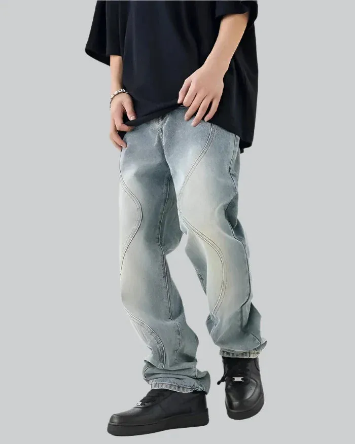 Y2K Light Blue Baggy Jeans