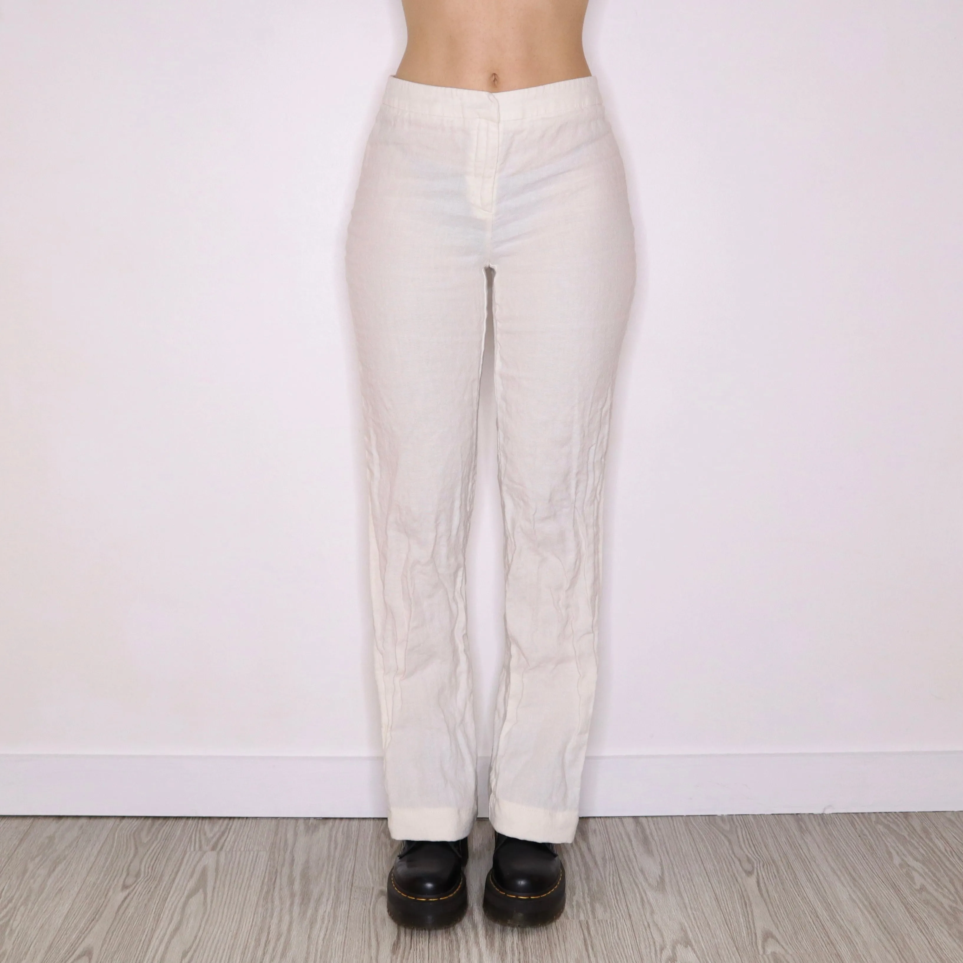 Y2K MAXMARA White Linen Pants (S/M)