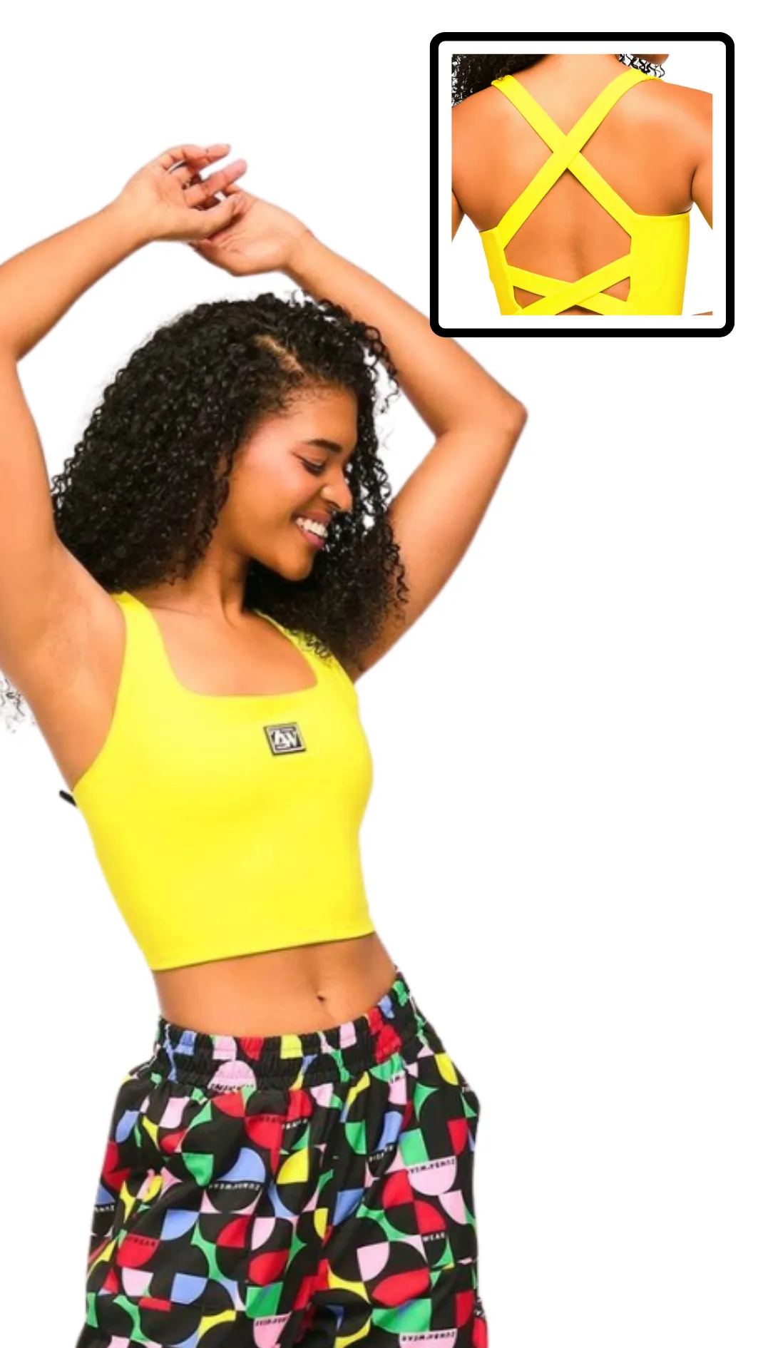 Zumba Haus Square Neck Crop Tank